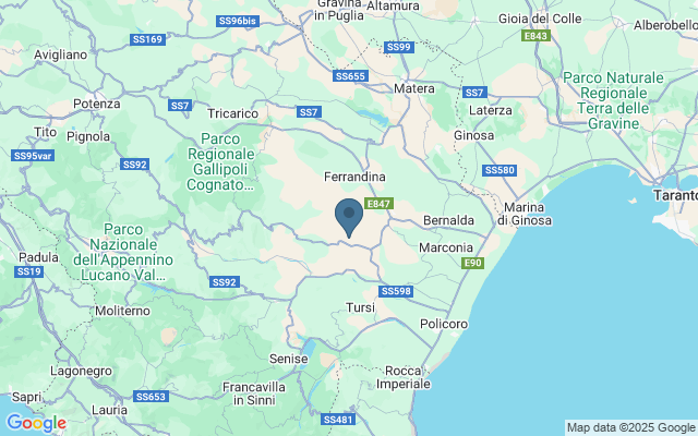 Kaart met locatie Craco